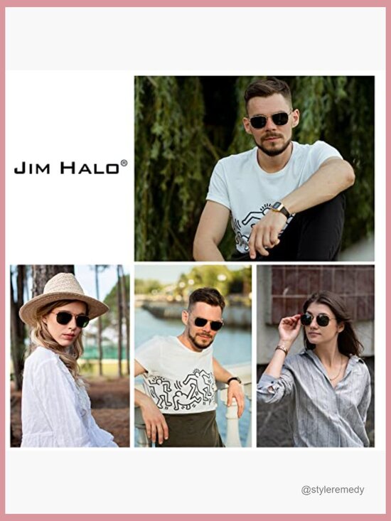 Retro Square Aviator Sunglasses with Metal Frames and Glass Lenses main image 5